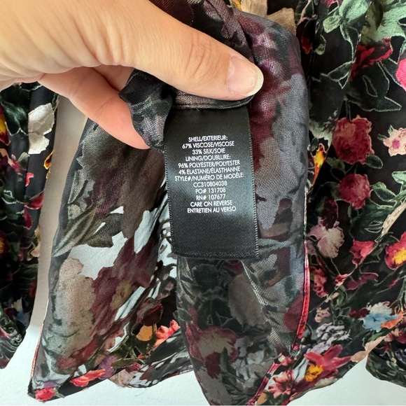 Alice + Olivia Floral Silk Viscose Blouse Button Down NWT - Picture 8 of 10